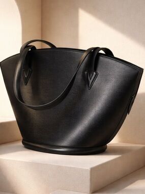 AUTHENTIC LOUIS VUITTON EPI SAINT JACQUES LARGE SHOULDER BAG.